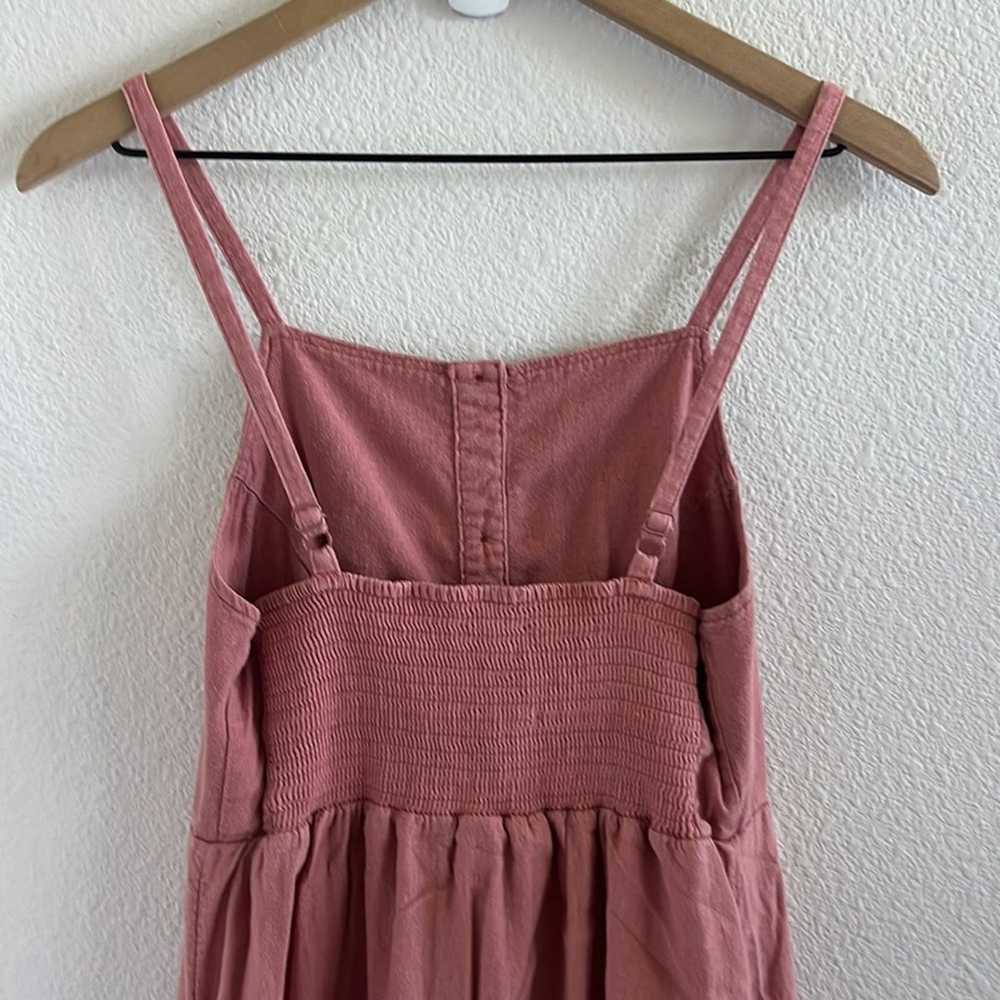 Old Navy Button Front Linen Blend Dress Dusty Pin… - image 7