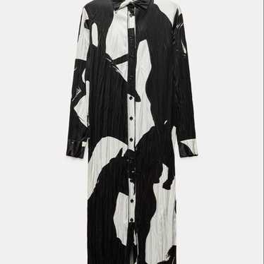 ZARA zw collection printed shirt dress