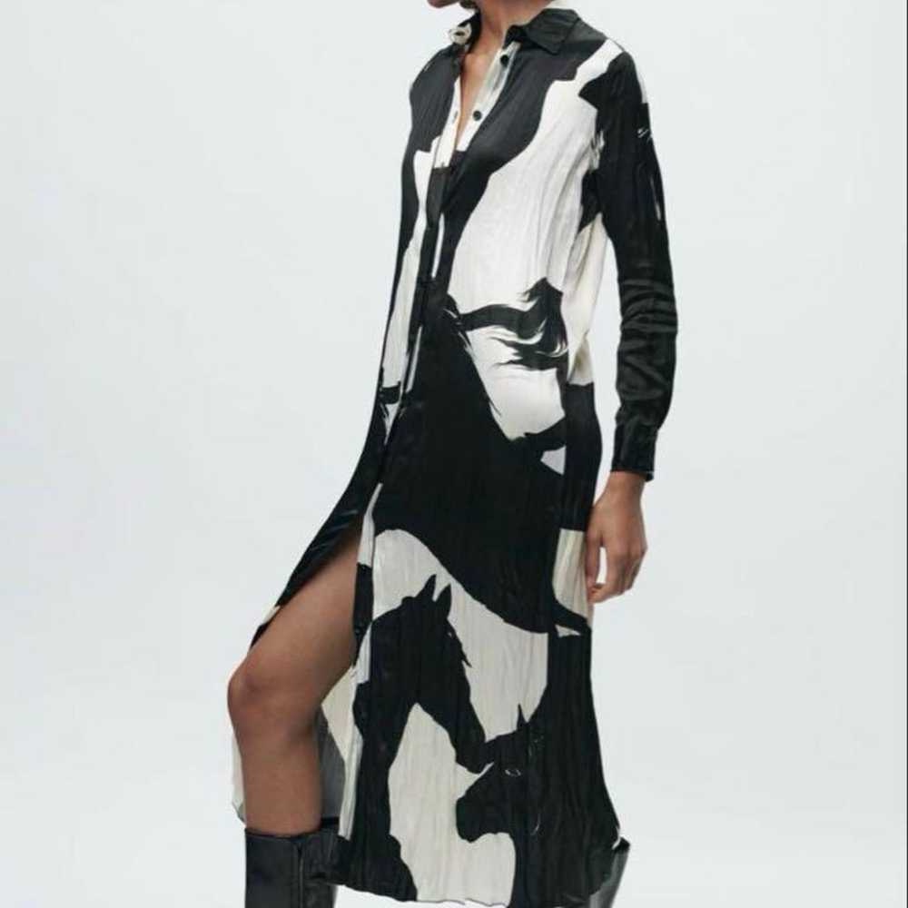 ZARA zw collection printed shirt dress - image 3