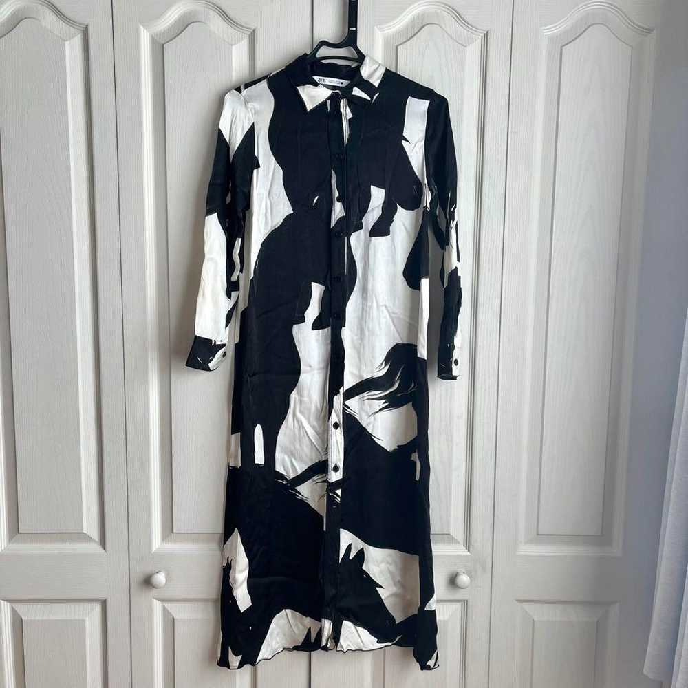 ZARA zw collection printed shirt dress - image 4