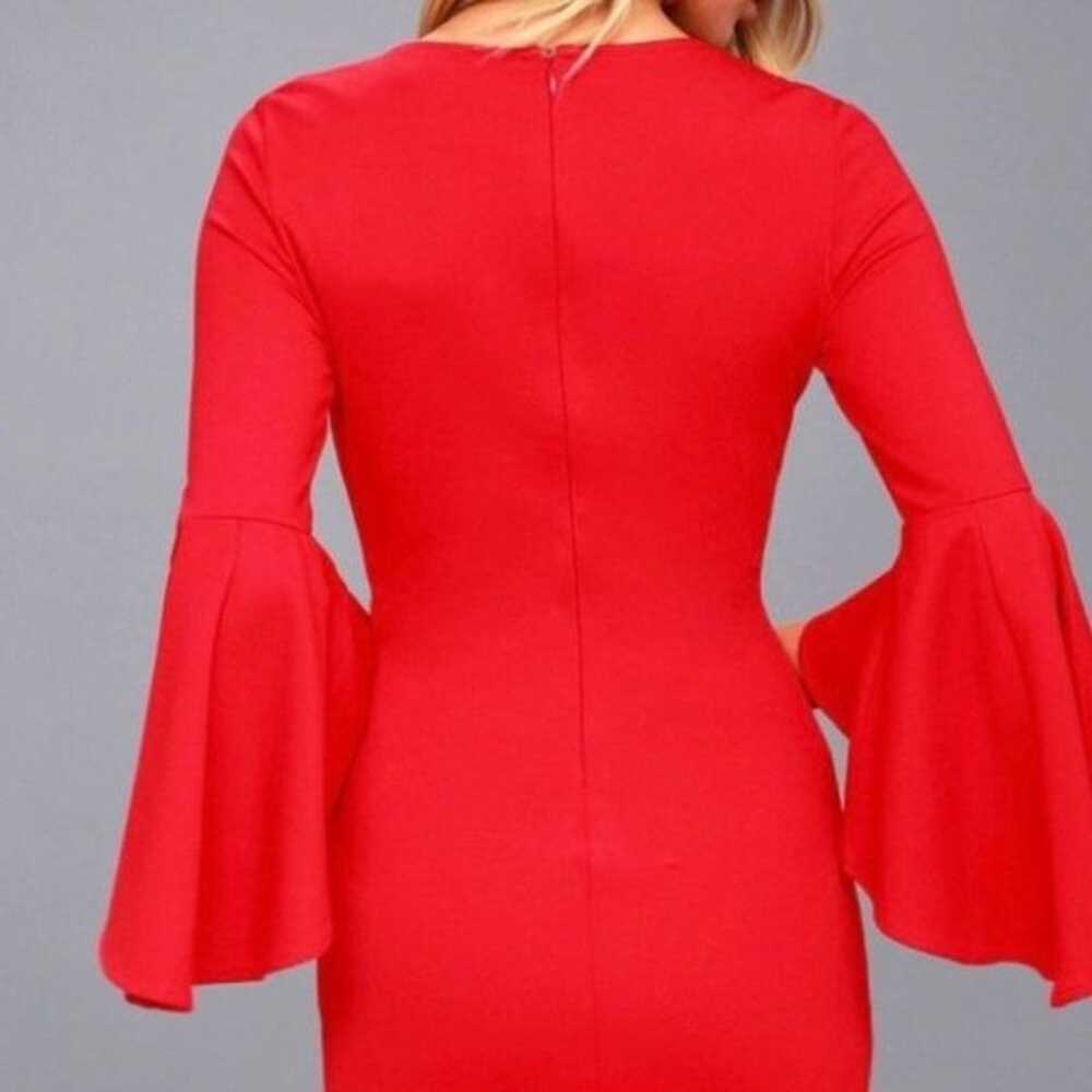 Lulus Gimme Some Flair Bell Sleeve Bodycon Dress … - image 7