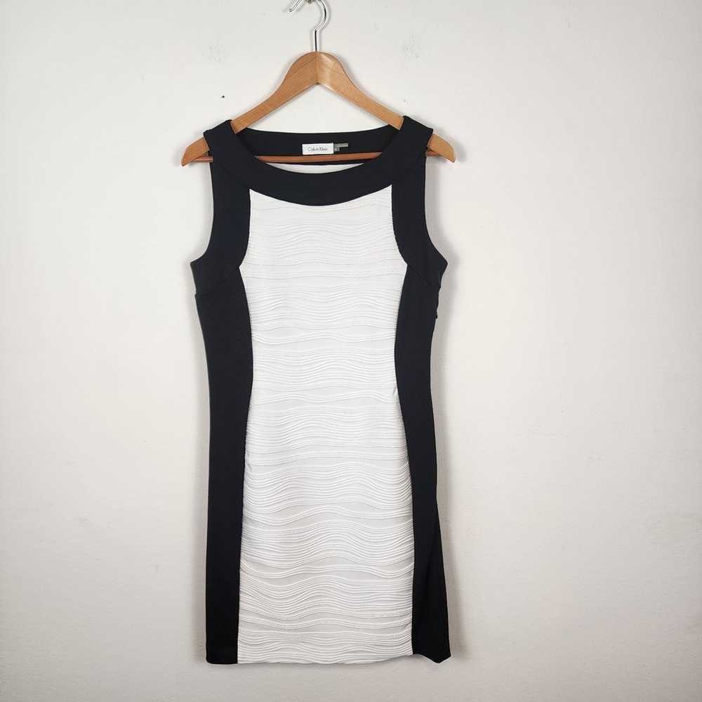 Calvin Klein Bodycon Silhouette Black White Sheat… - image 1