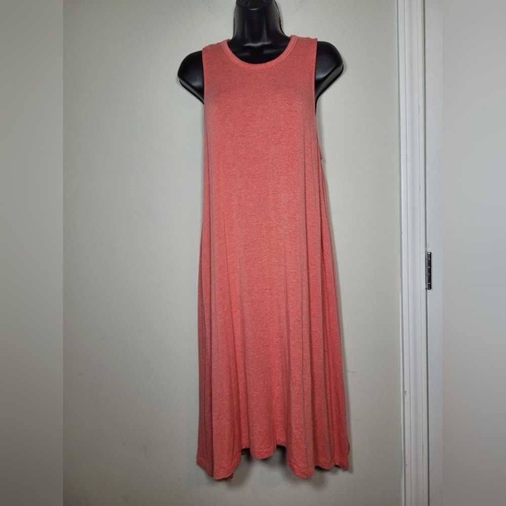 Lou & Grey Signature Soft Coral Maxi Dress sz L - image 1