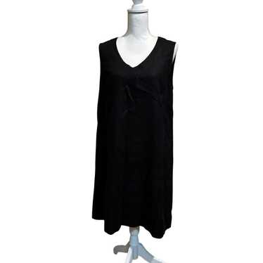 J. JILL Love Linen Sleeveless Black  100% Linen V… - image 1