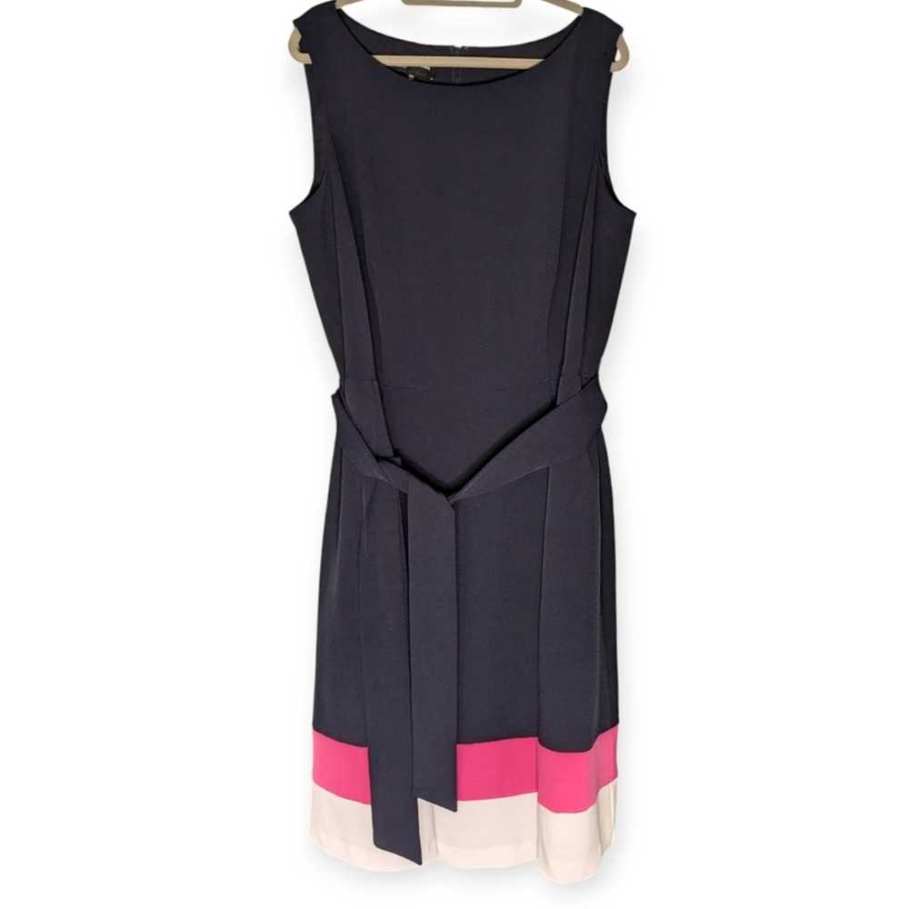 Jones New York Woman Navy Color Block Skater Dres… - image 2