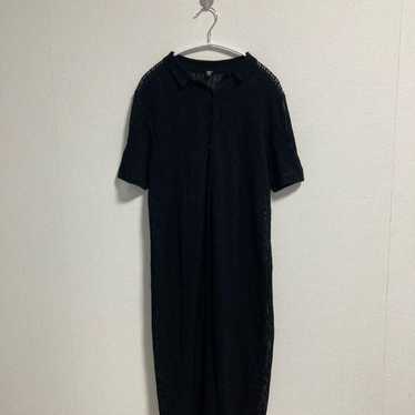 Black Short Sleeve Long Dress