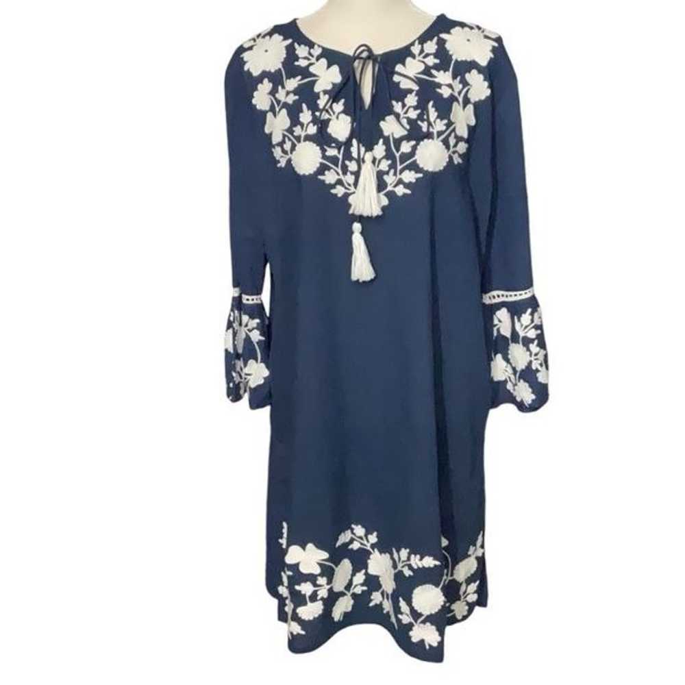 Debbie Katz South Beach Blue Dress Cover Up Tunic… - image 1