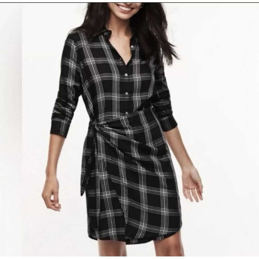 Untuckit Tessa Dress Black White Windowpane Plaid… - image 1