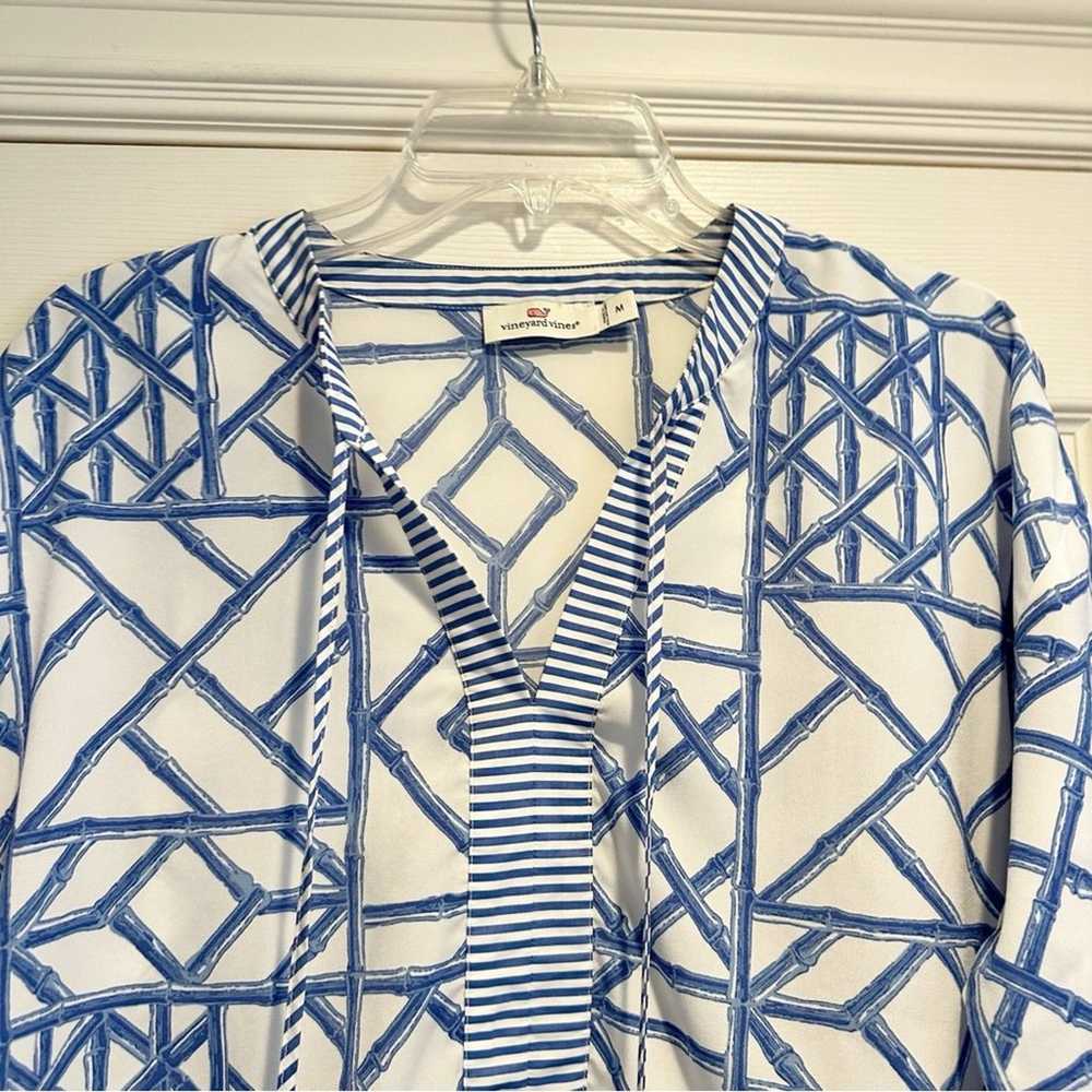 Vineyard Vines Bamboo Lattice Tiered Tassel Top P… - image 8