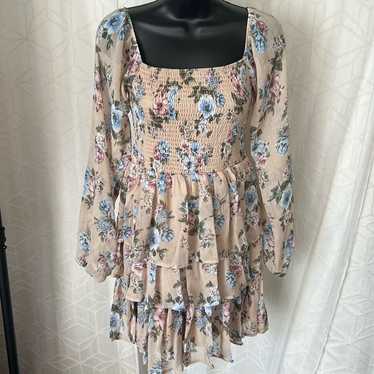 Madden NYC Floral Ruffle Dress