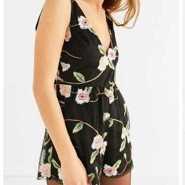 Urban outfitters embroidered floral romper