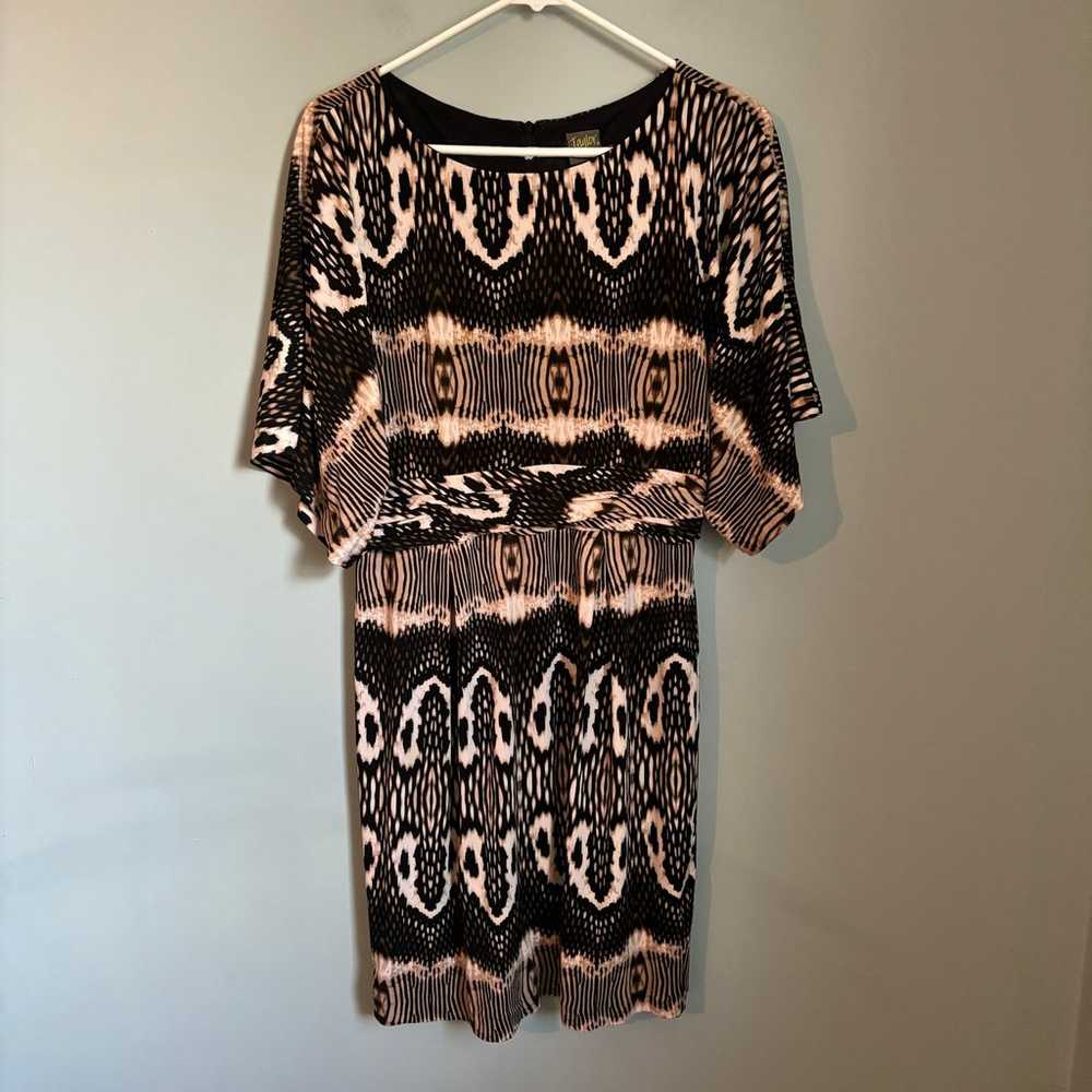 Taylor Brown Boat Neck Short Dress - image 1