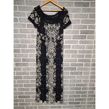 Soft Surroundings Dress Women Black White Paisley… - image 1