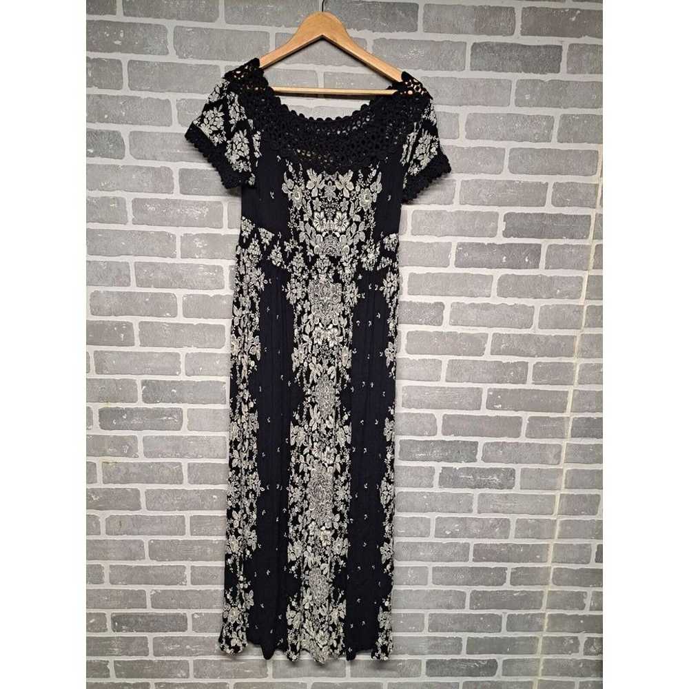 Soft Surroundings Dress Women Black White Paisley… - image 3