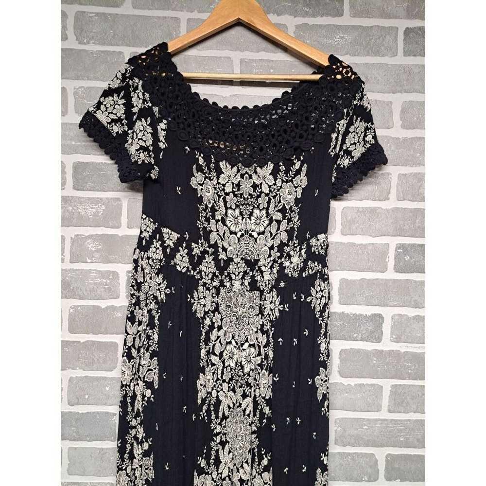 Soft Surroundings Dress Women Black White Paisley… - image 4