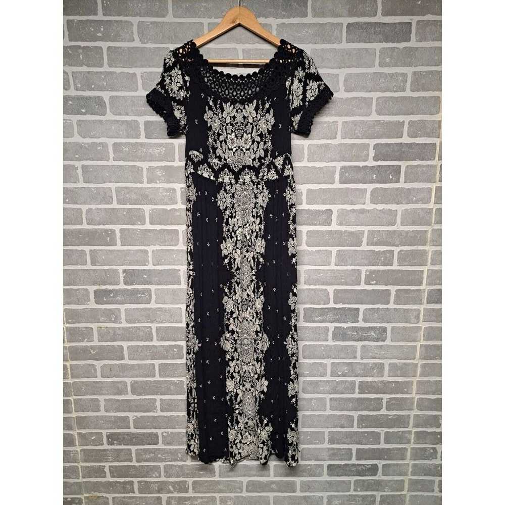 Soft Surroundings Dress Women Black White Paisley… - image 7