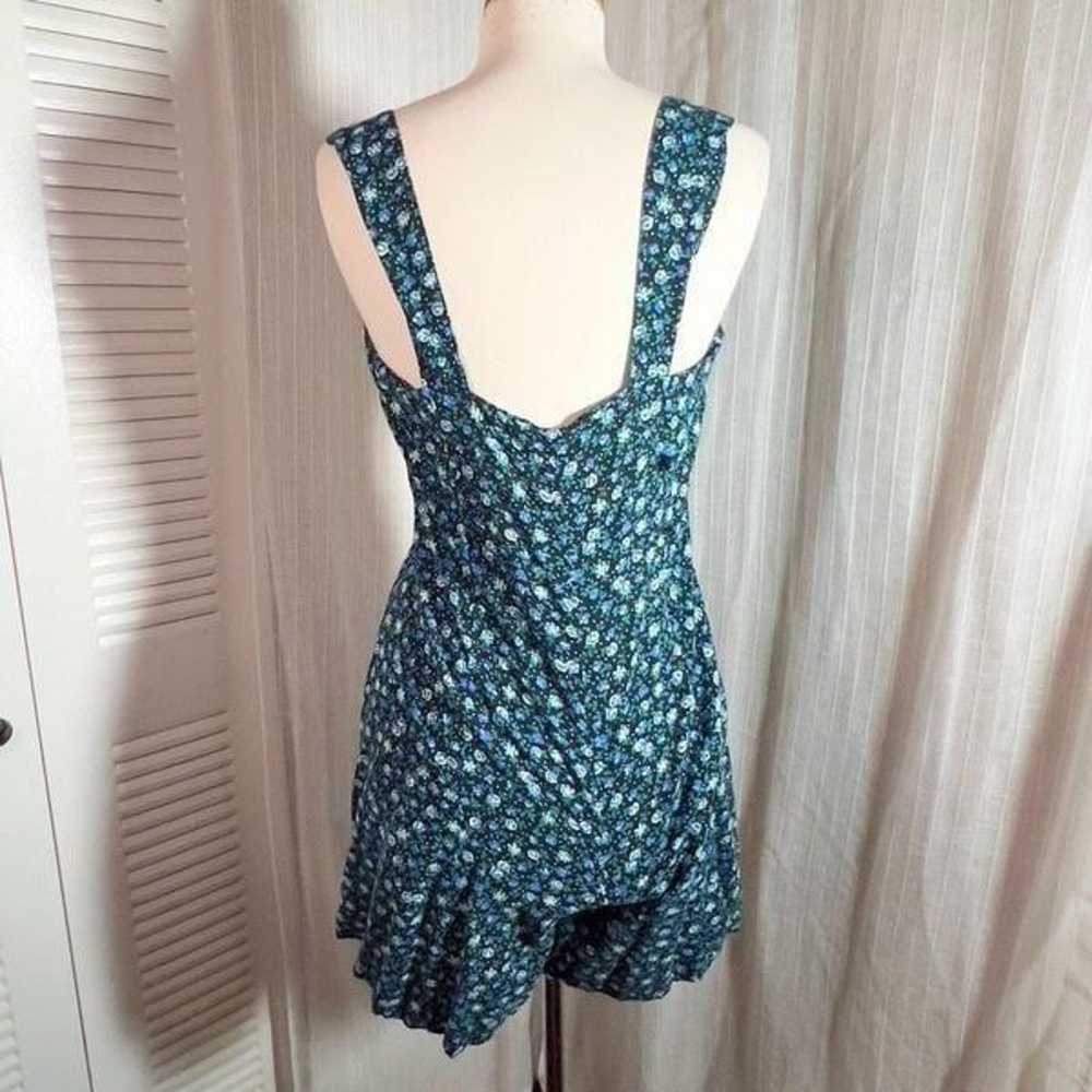 Vintage Basic Editions Blue Floral Sleeveless Rom… - image 3