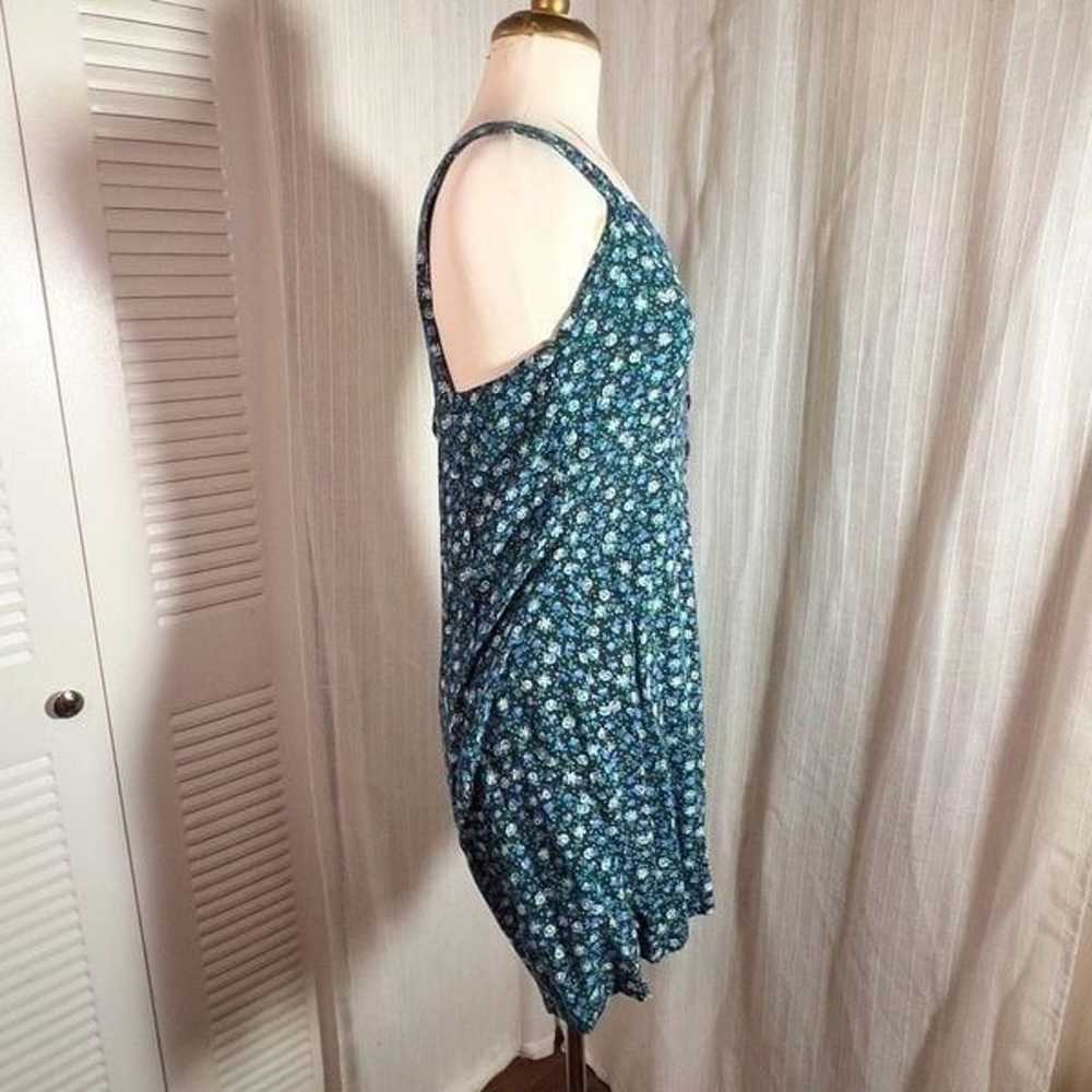 Vintage Basic Editions Blue Floral Sleeveless Rom… - image 4