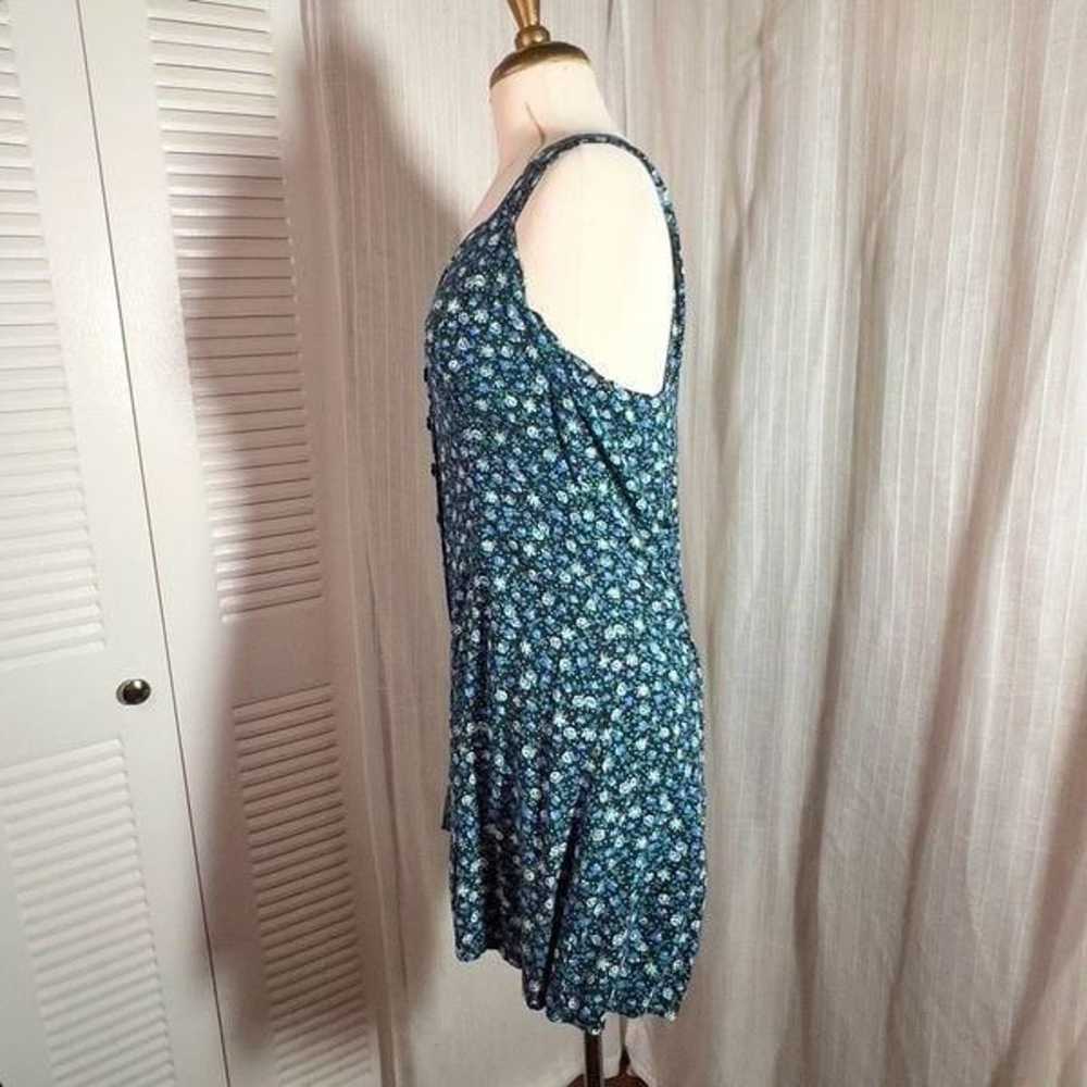 Vintage Basic Editions Blue Floral Sleeveless Rom… - image 6