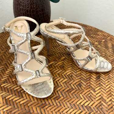 Vero Cuoio Womens Shoes Black Leather Crystal Size 37 Italy