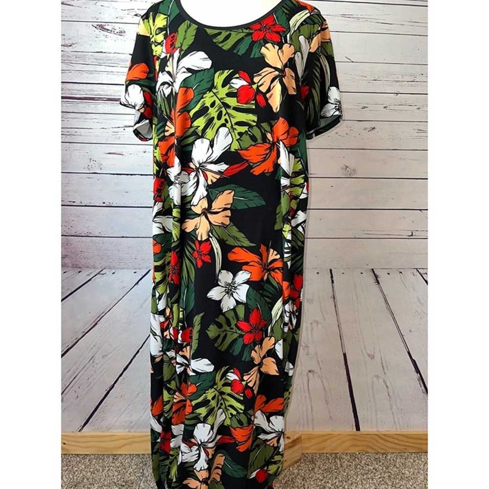 Cuddl Duds Maxi Dress XL Extra Large Floral Hawai… - image 10