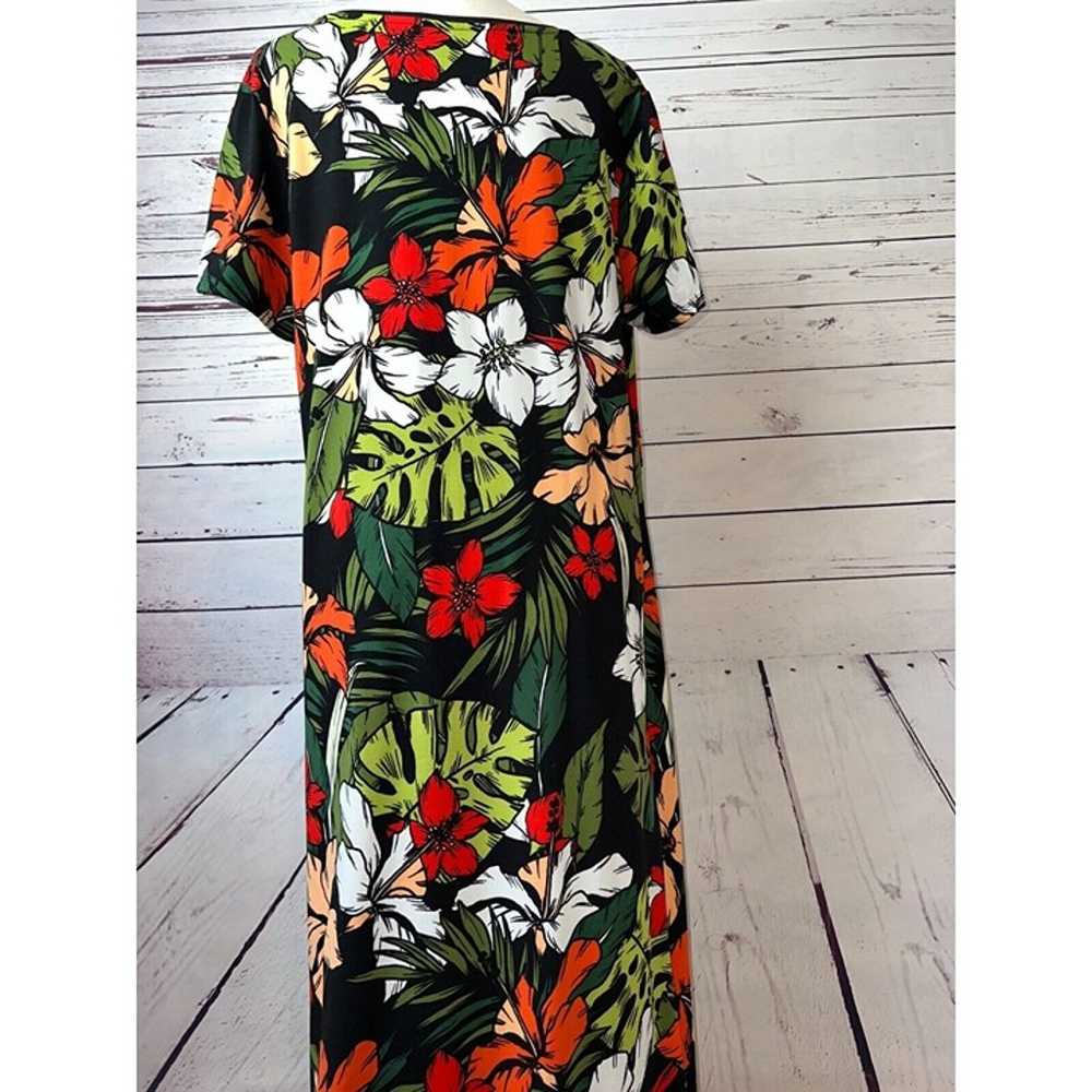 Cuddl Duds Maxi Dress XL Extra Large Floral Hawai… - image 8