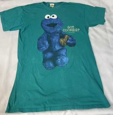 Vintage 90s COOKIE MONSTER muppet cookie wear jim hen… - Gem