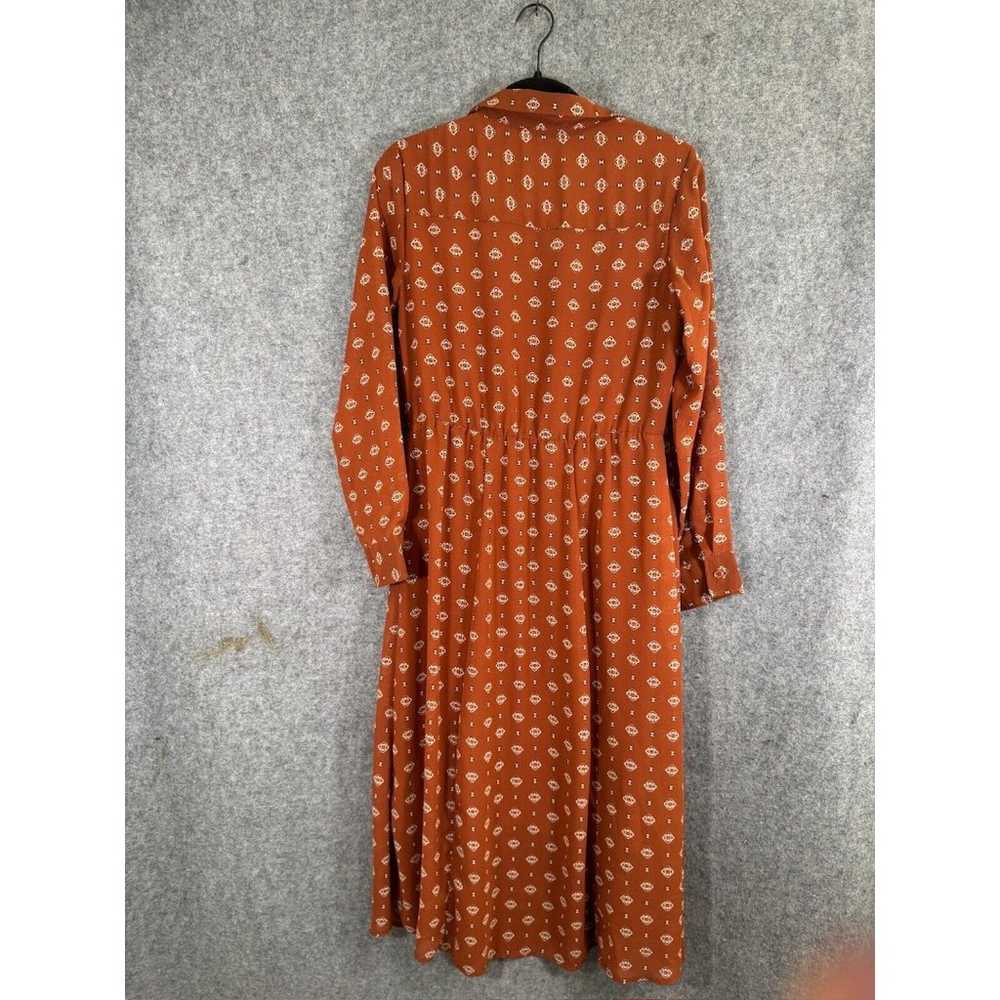 Lucky Brand Dress Women Small Orange Shirt Dress … - image 7