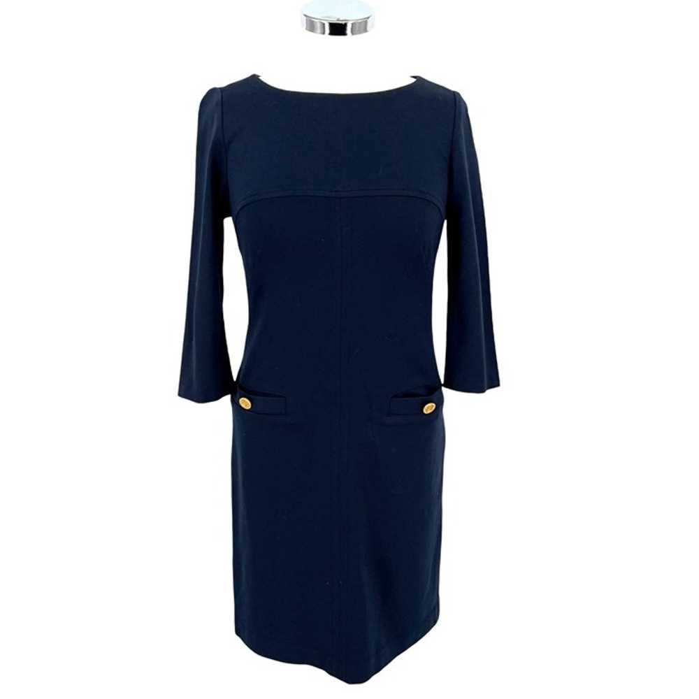 Vince Camuto Classic Sheath Dress 3/4 Sleeve Navy… - image 1