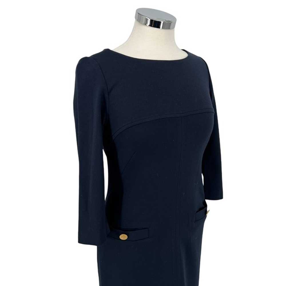 Vince Camuto Classic Sheath Dress 3/4 Sleeve Navy… - image 4