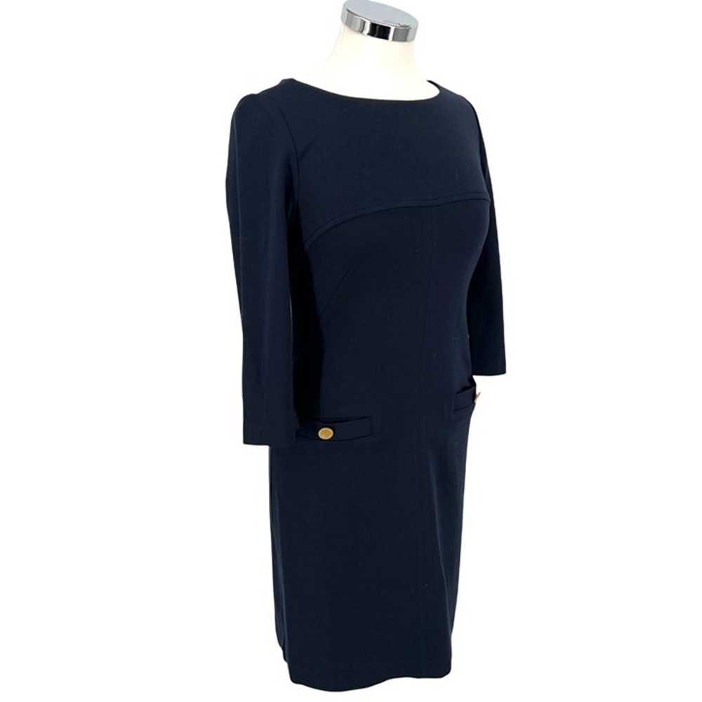 Vince Camuto Classic Sheath Dress 3/4 Sleeve Navy… - image 5