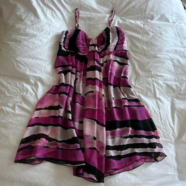 Y2K Express Pink and black mini dress