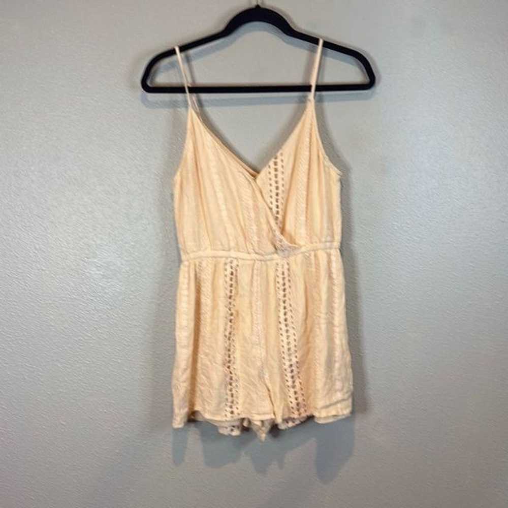 American eagle peachy pink eyelet romper s - image 1