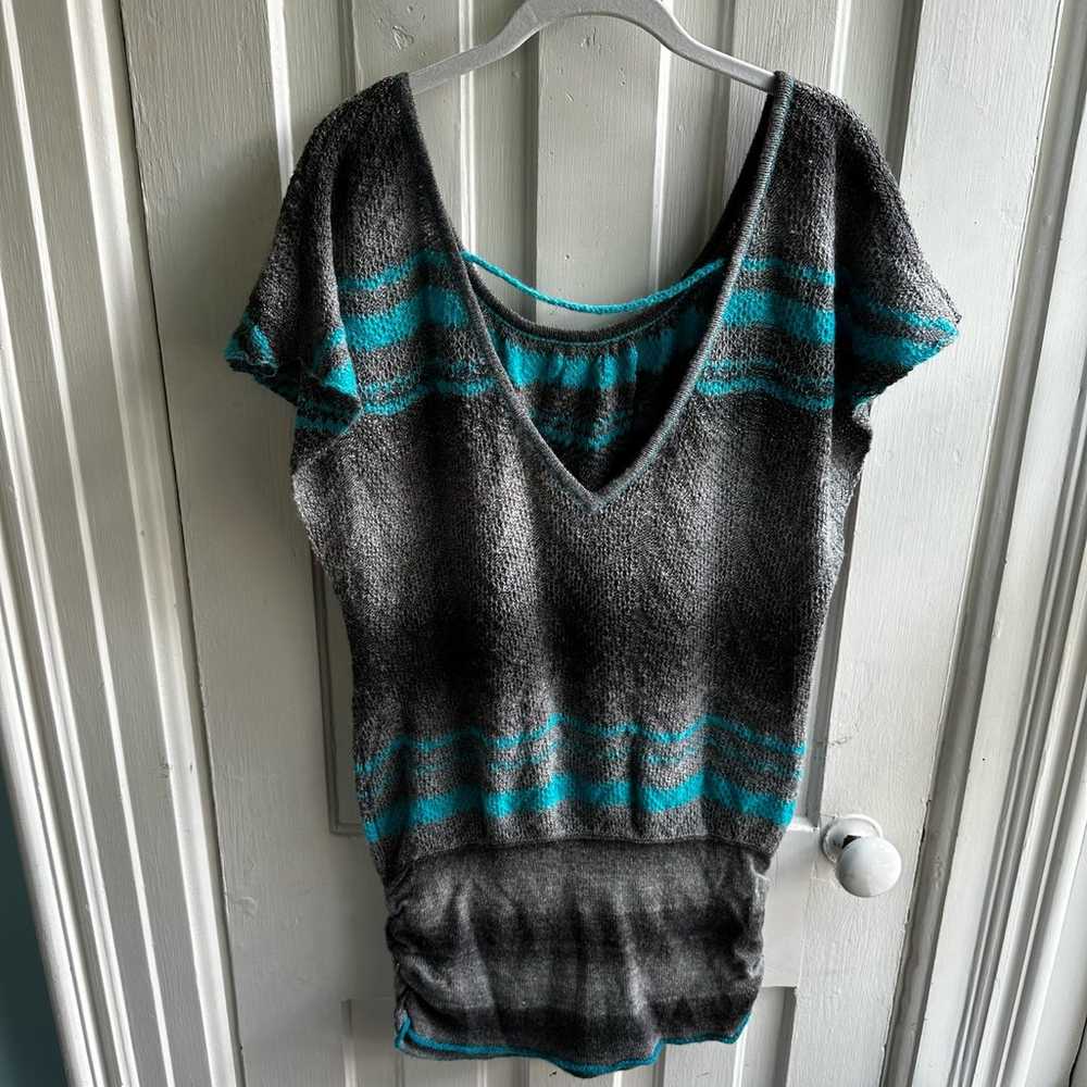 Free People Striped Sweater Dress Wool Mohair - image 7