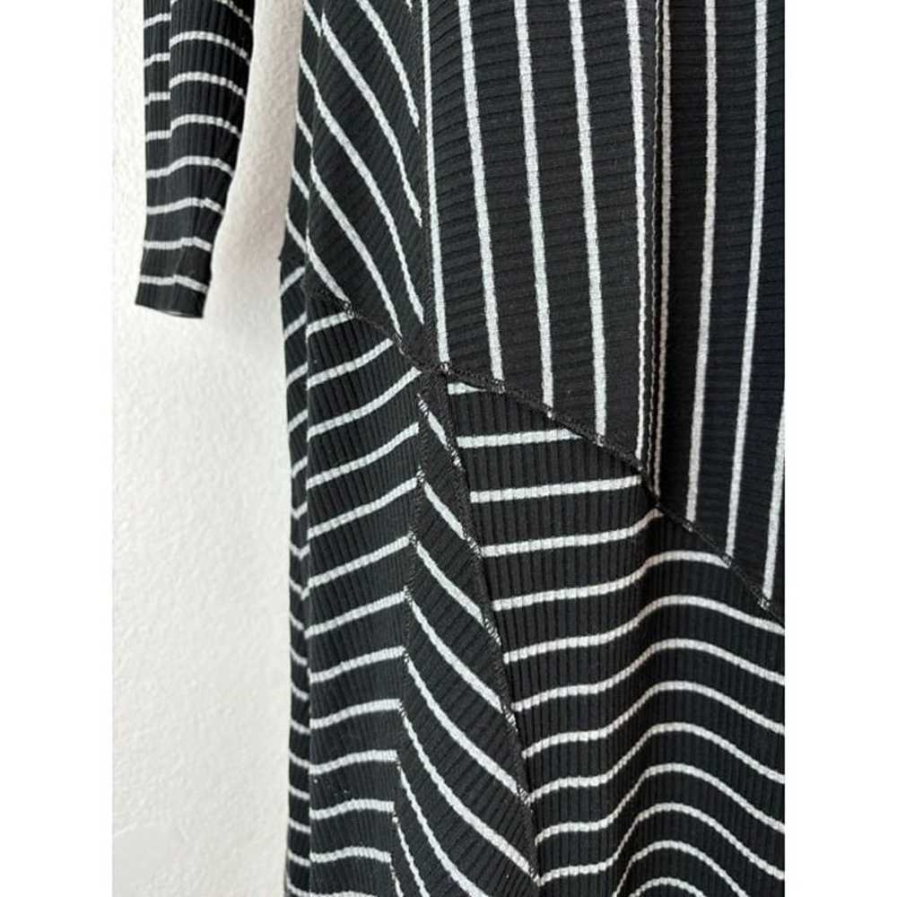 Soft Surroundings women's medium black striped ri… - image 3