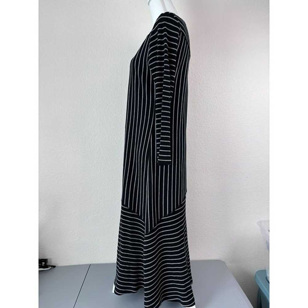 Soft Surroundings women's medium black striped ri… - image 4