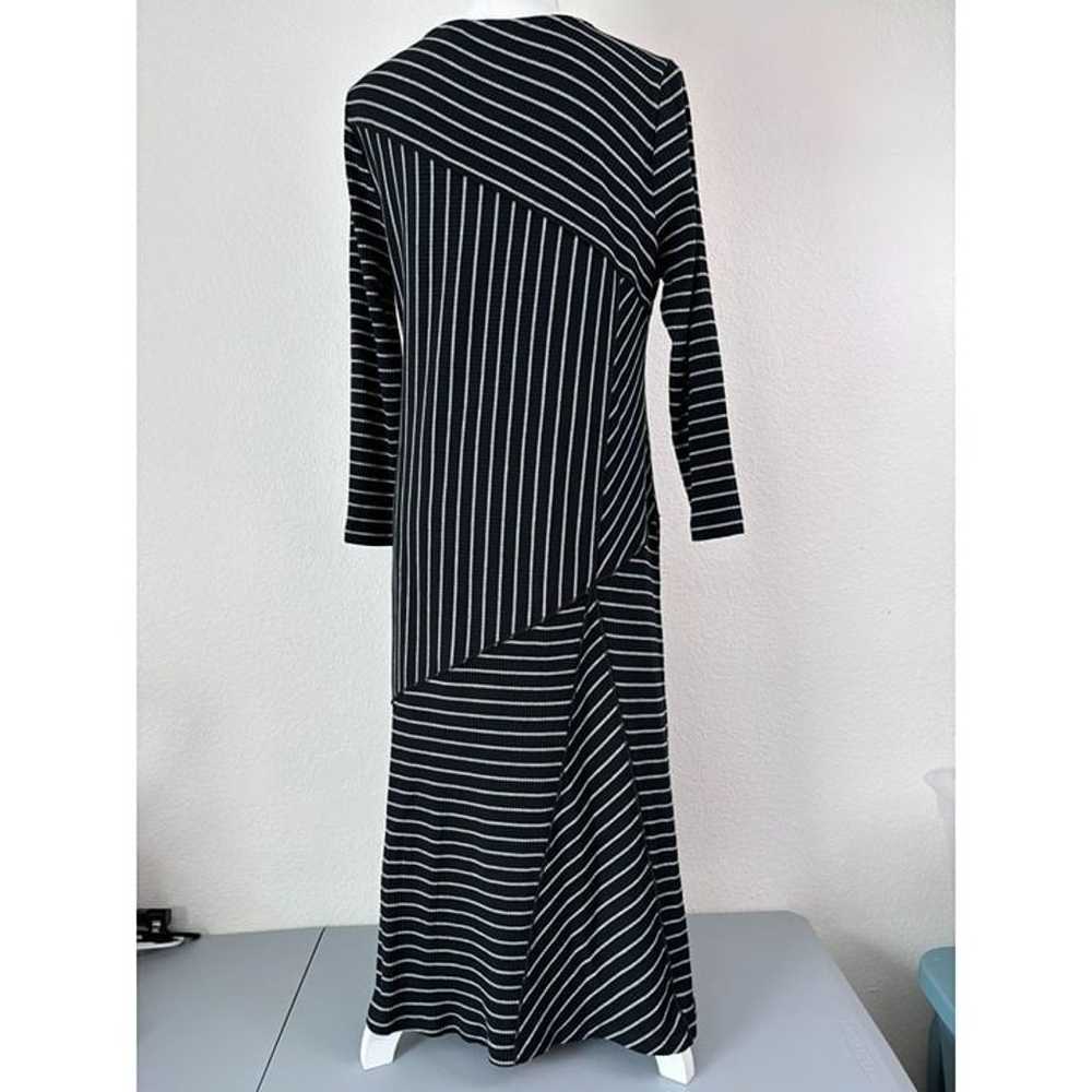 Soft Surroundings women's medium black striped ri… - image 5