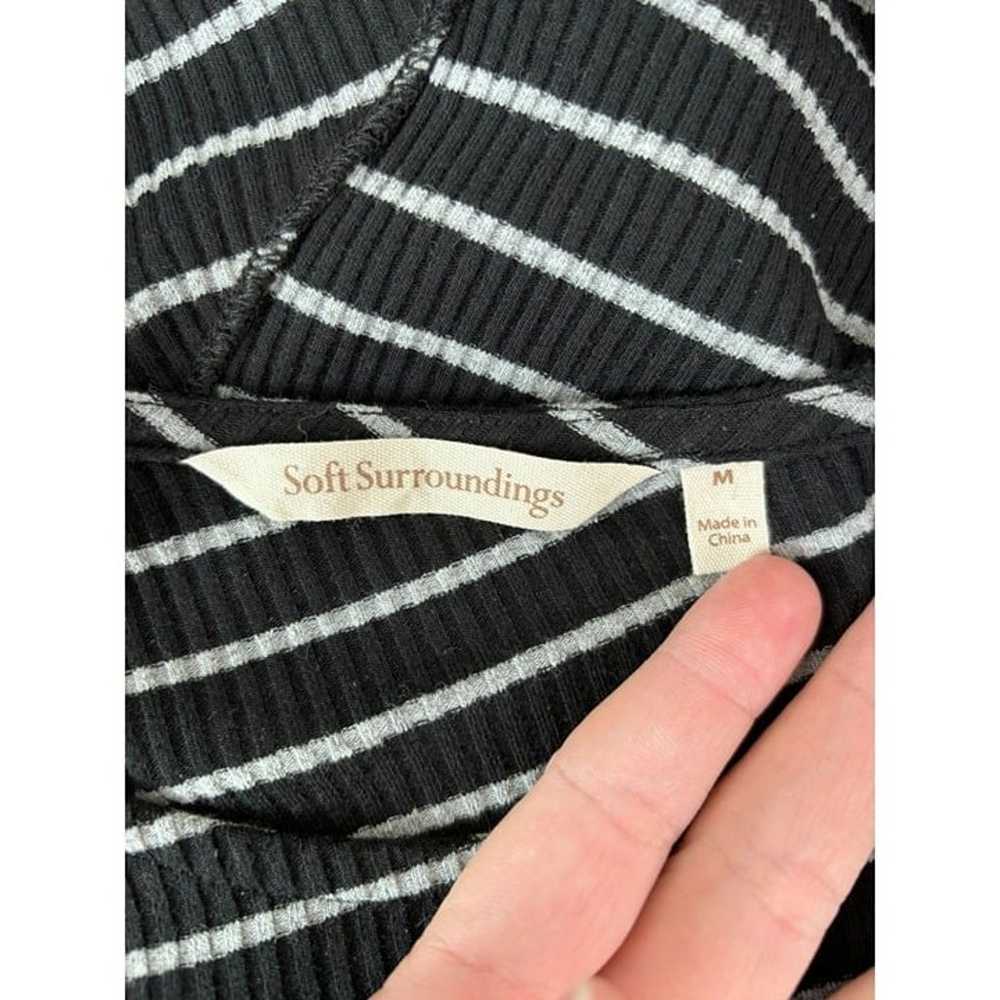 Soft Surroundings women's medium black striped ri… - image 6