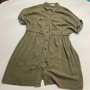 Rag Poets Dark Olive Green Dress Size Large