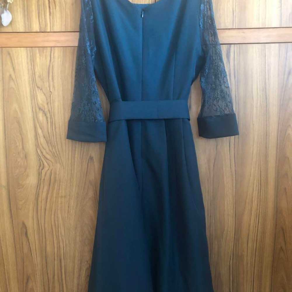 Dark green long sleeve dress L - image 1