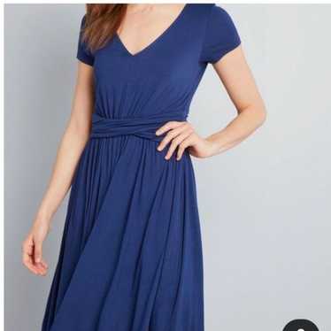 Modcloth Blue A Pleasure Indeed Dress - image 1