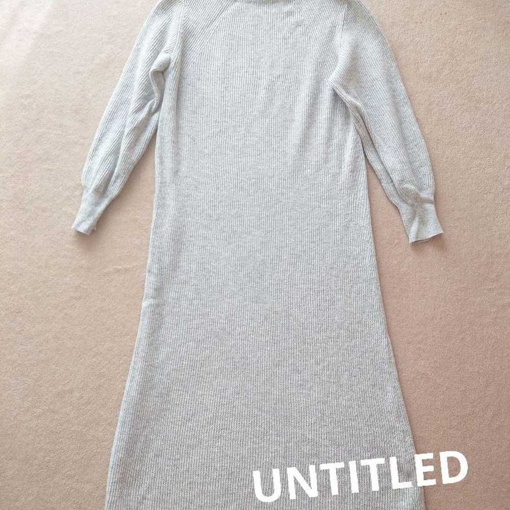 Light Gray Knit Long Dress Long Sleeve UNTITLED - image 1