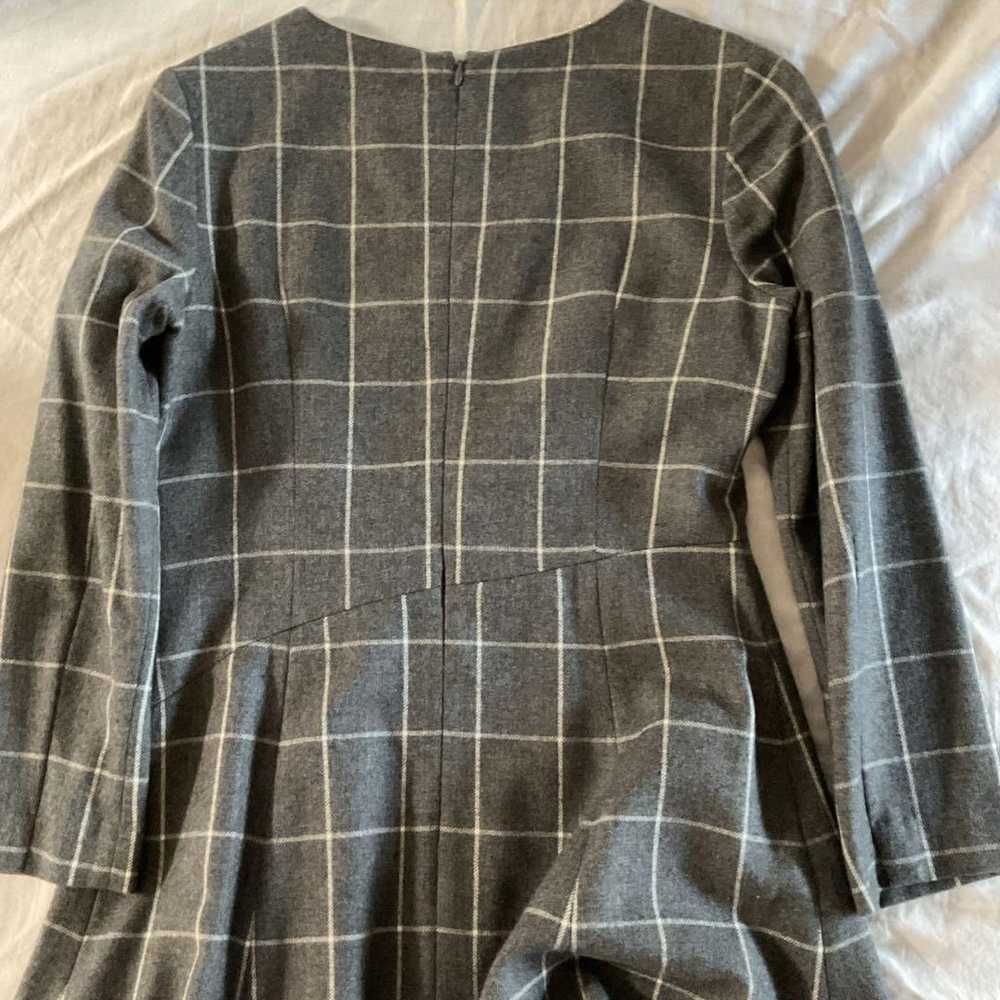 KUMIKYOKU Gray Checked Dress - image 5