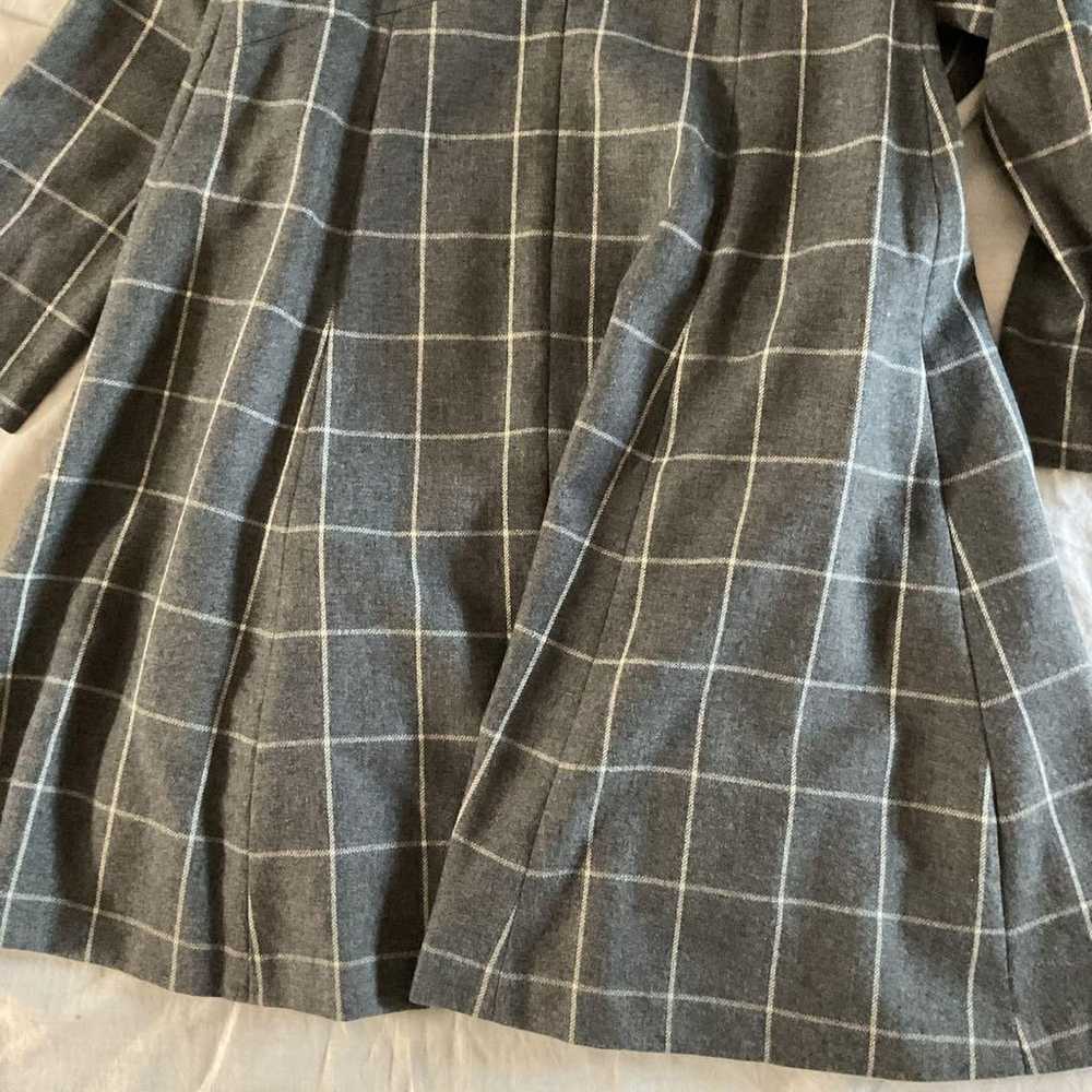 KUMIKYOKU Gray Checked Dress - image 6