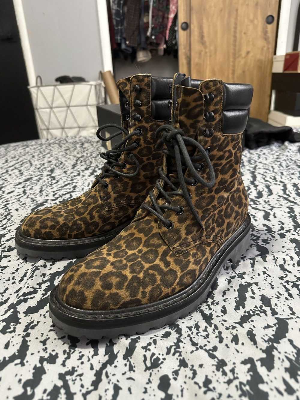 Saint Laurent Paris FW15 Leopard Trekker 25 boots - image 2