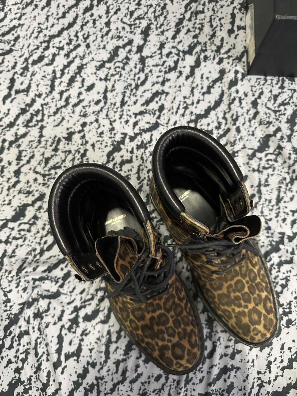 Saint Laurent Paris FW15 Leopard Trekker 25 boots - image 9