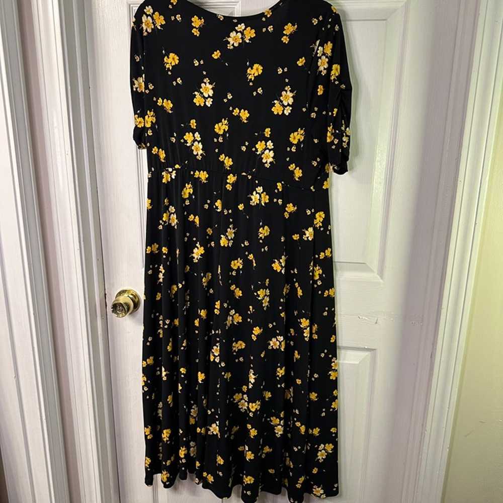 Torrid - Dress - Mock Wrap Dress with Yellow Flow… - image 12