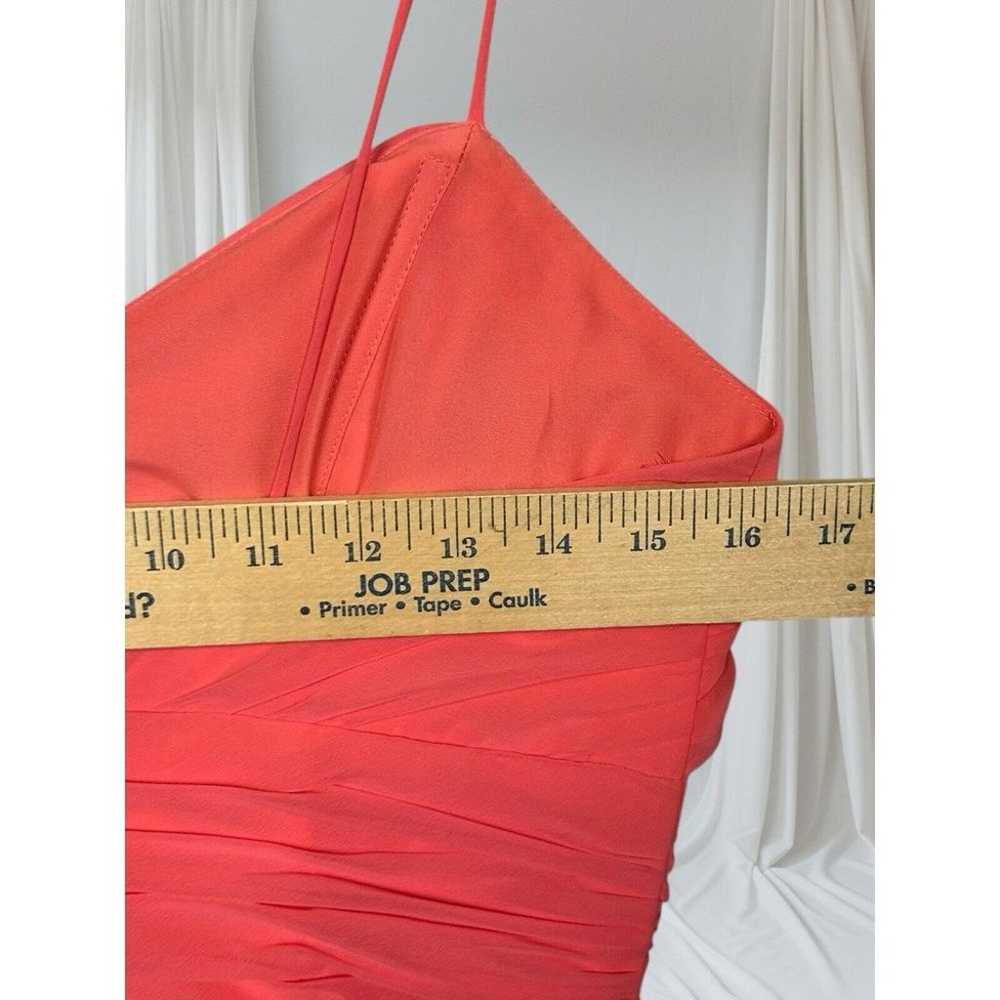 Alfred Angelo Maxi Dress Size 6 Coral Chiffon Ple… - image 9