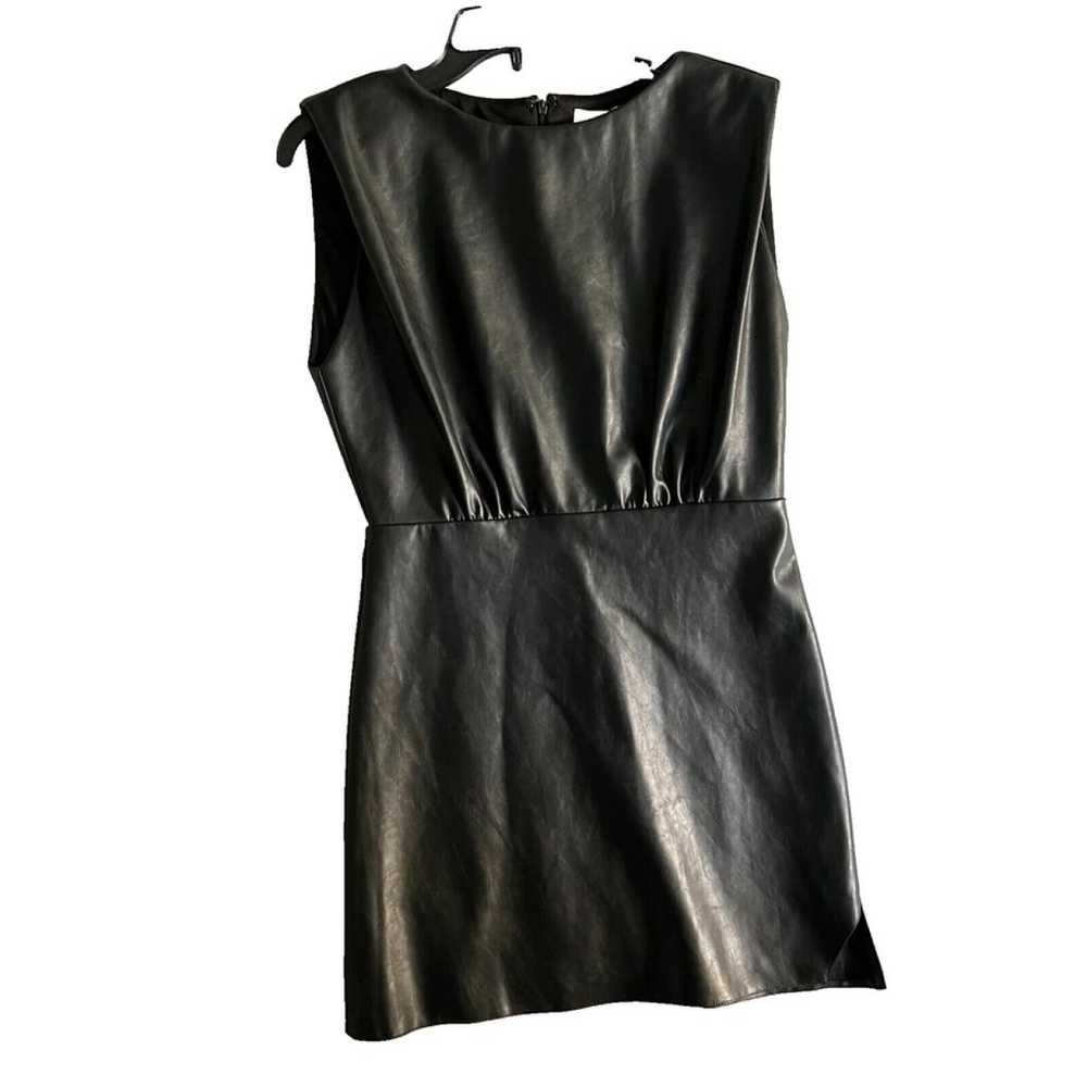 Non Signé / Unsigned Vegan leather mini dress - image 1