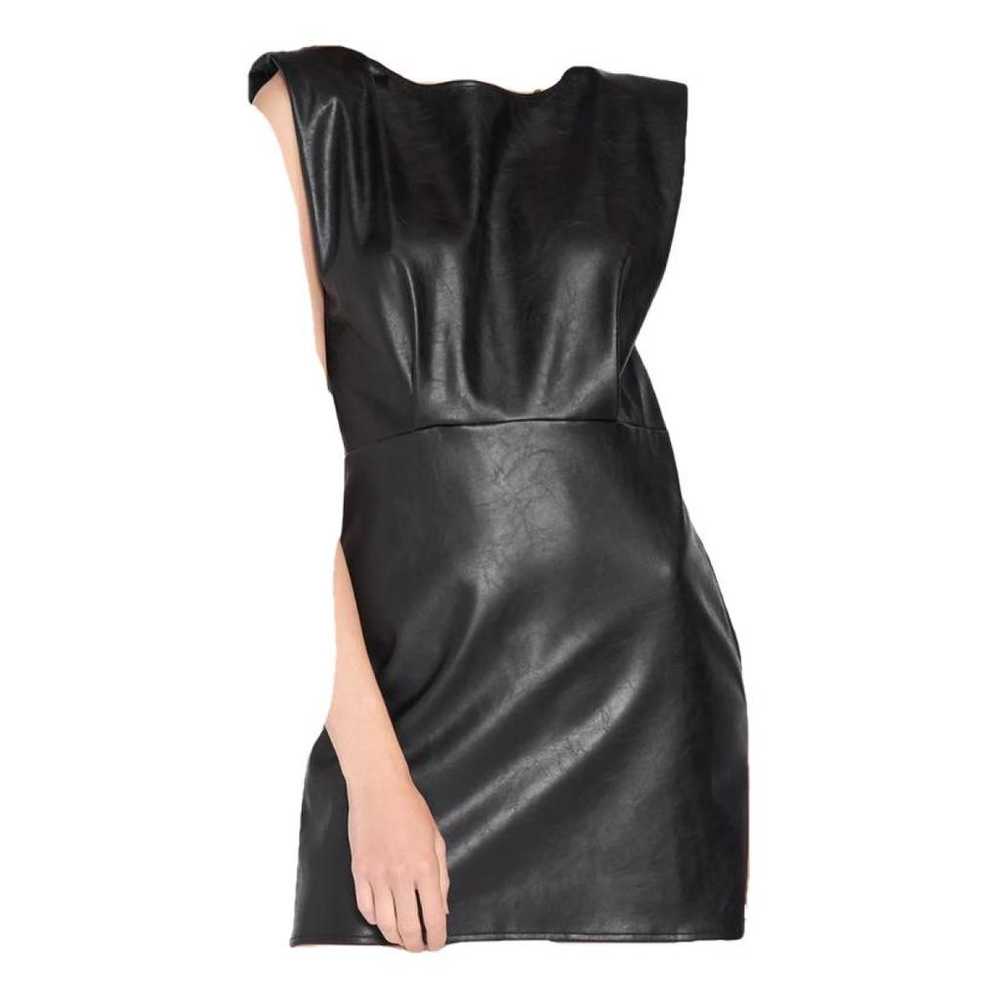 Non Signé / Unsigned Vegan leather mini dress - image 2